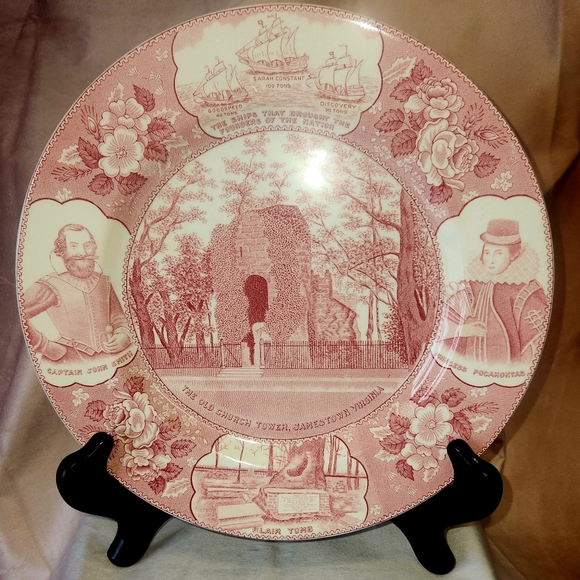 Vintage Jamestown Virginia 1950s Souvenir Plate - Picture 1 of 8